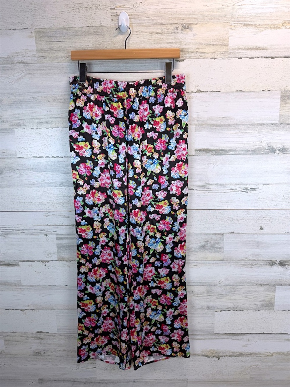 GANNI Floral Satin Pants Wide Leg Y2K Coquette Cottagecore Sz 38 - Picture 3 of 15